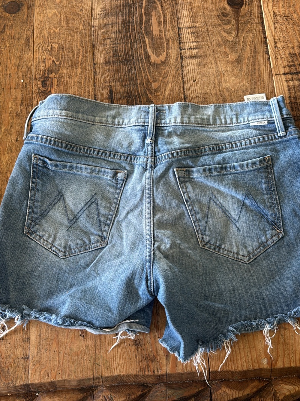 MOTHER Light Blue Cutoff Denim Shorts